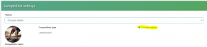 Change Leaderboard Compete Setup
