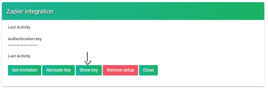 Zapier Show Key