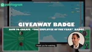 Give away badge gamification tutorial