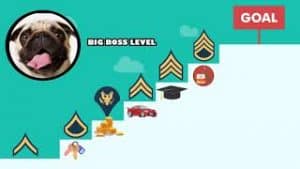 Level up gamification badge