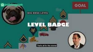 Level up gamification badge 2