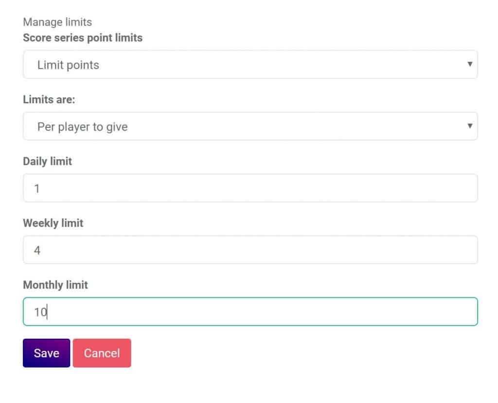 Manage Limits Gamification