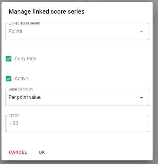 Score Series Links Manage