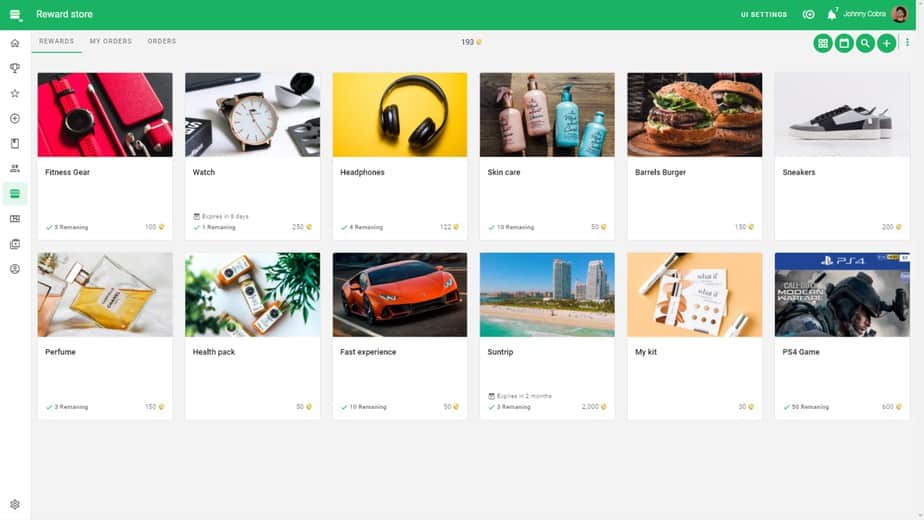 Add a reward store