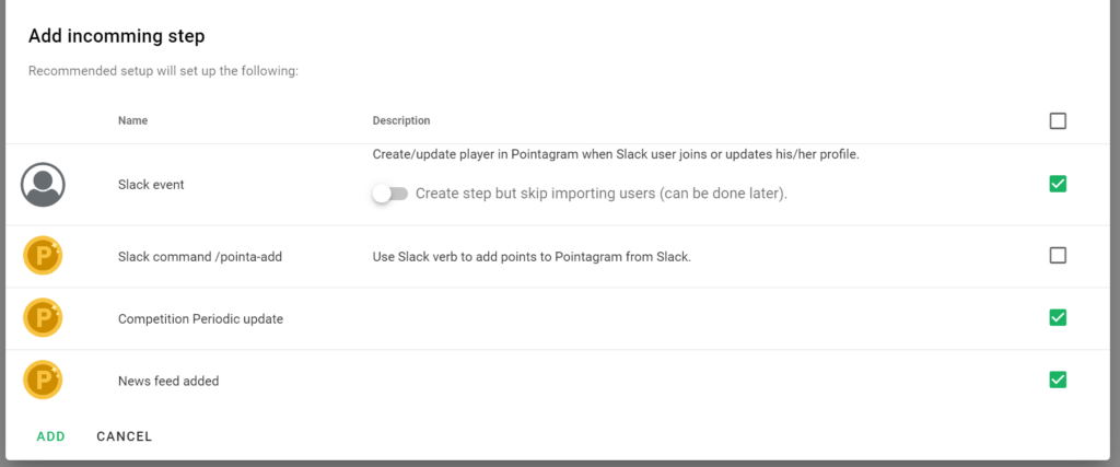 Slack Steps Integration