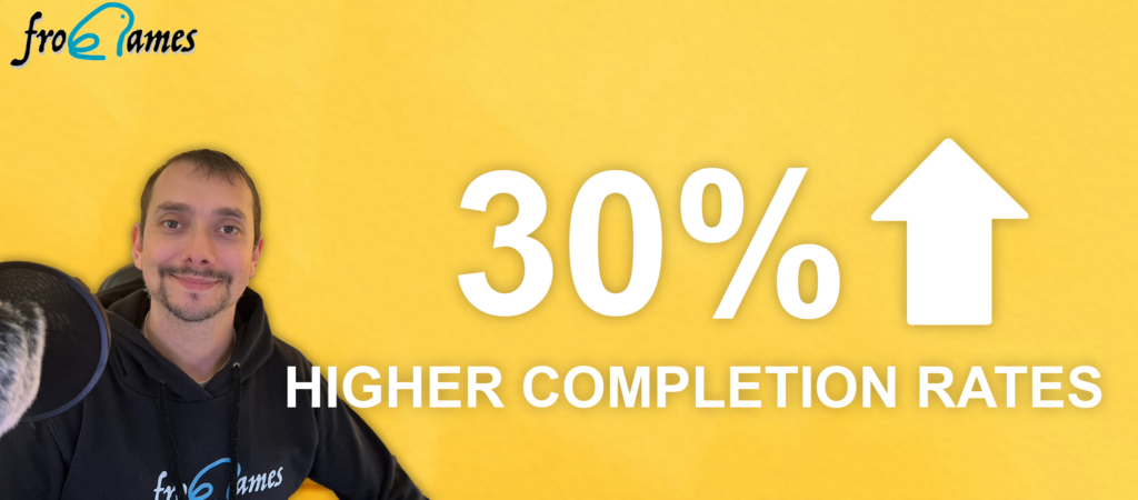 30 percent higher completion rates in courses