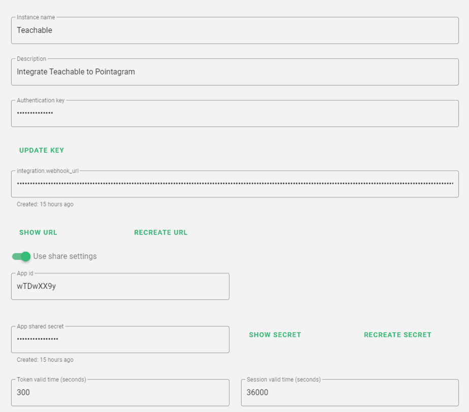 Installation Settings Teachable