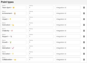 Karma Points Point types gamification for slack